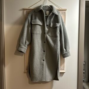 H&M Gray Teddy Jacket